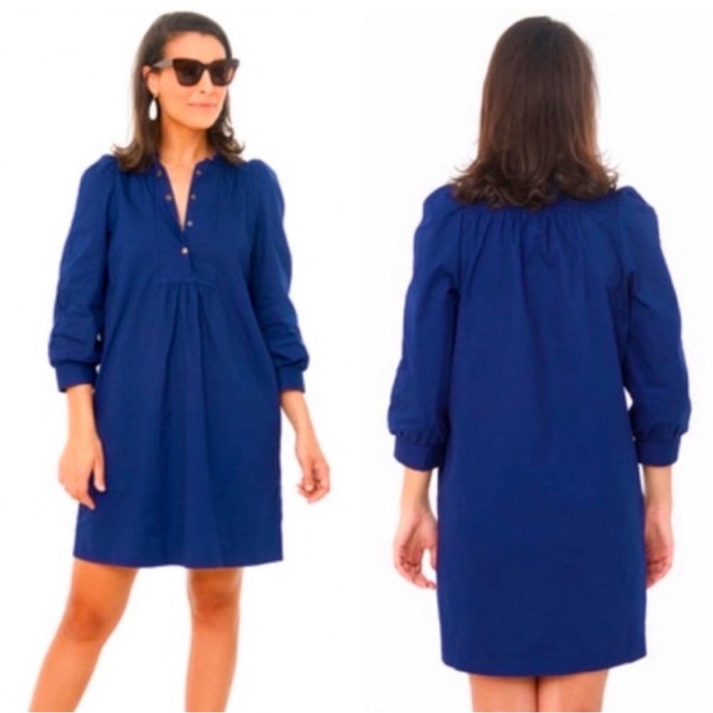 Tuckernuck Pomander Place Claiborne Dress Navy Blue Size XL-